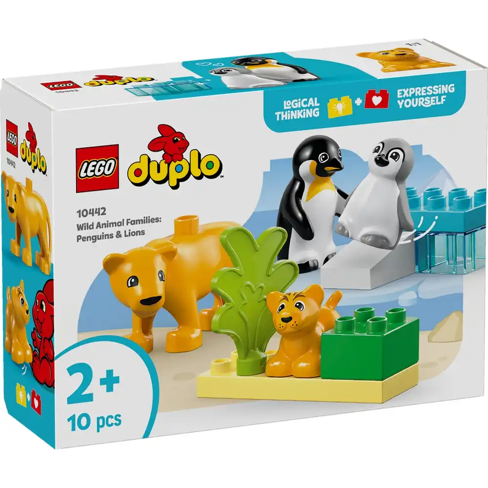 LEGO - Duplo Wild Animal Families Penguins & Lions 10 Pieces - 10442