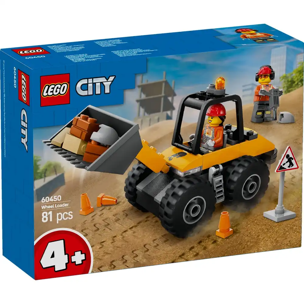LEGO - City Yellow Construction Wheel Loader 81 Pieces - 60450