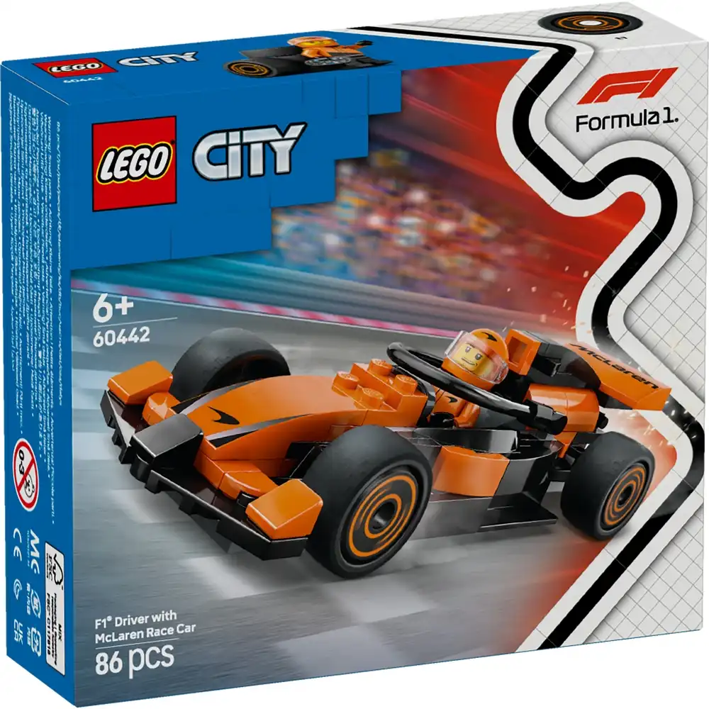LEGO - City F1 Driver with McLaren Race Car 86 Pieces - 60442
