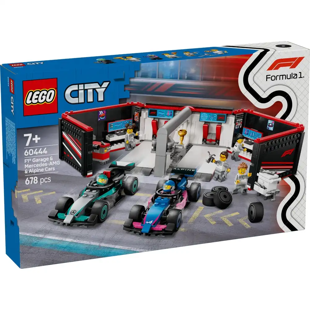 LEGO - City F1 Garage & Mercedes-AMG & Alpine Cars 678 Pieces - 60444