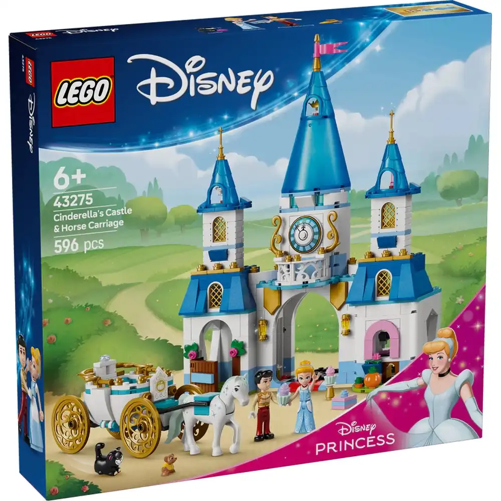 LEGO - Disney Cinderella's Castle & Horse Carriage 596 Pieces - 43275