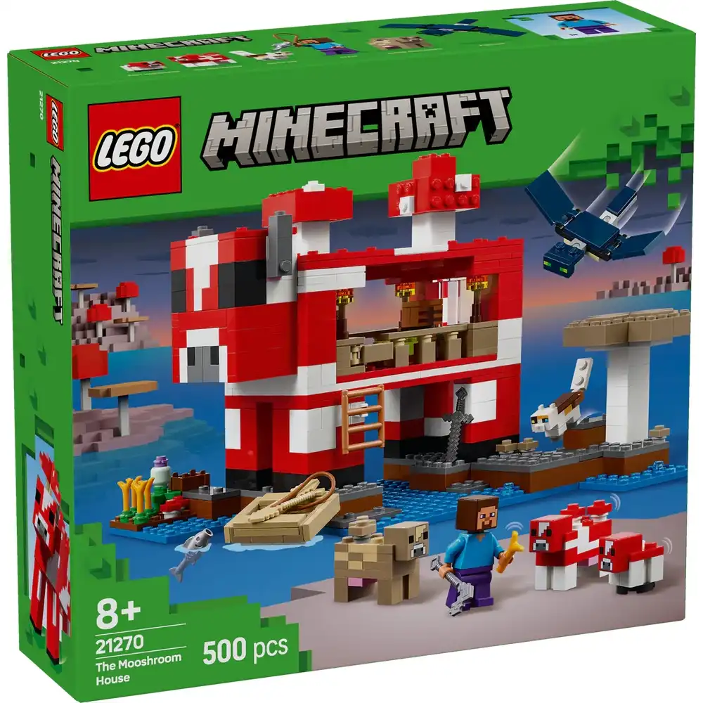 LEGO - Minecraft The Mooshroom House 500 Pieces - 21270