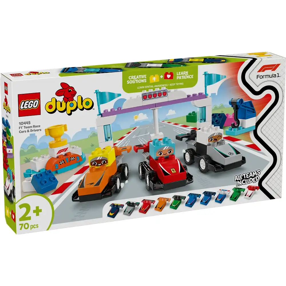 LEGO - Duplo F1 Team Race Cars & Drivers 70 Pieces - 10445