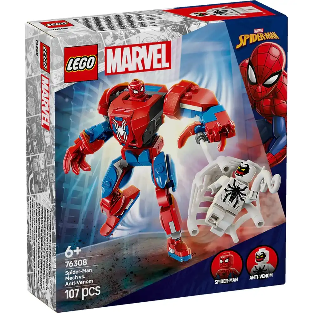 LEGO - Marvel SpiderMan Mech vs. Anti-Venom 107 Pieces - 76308
