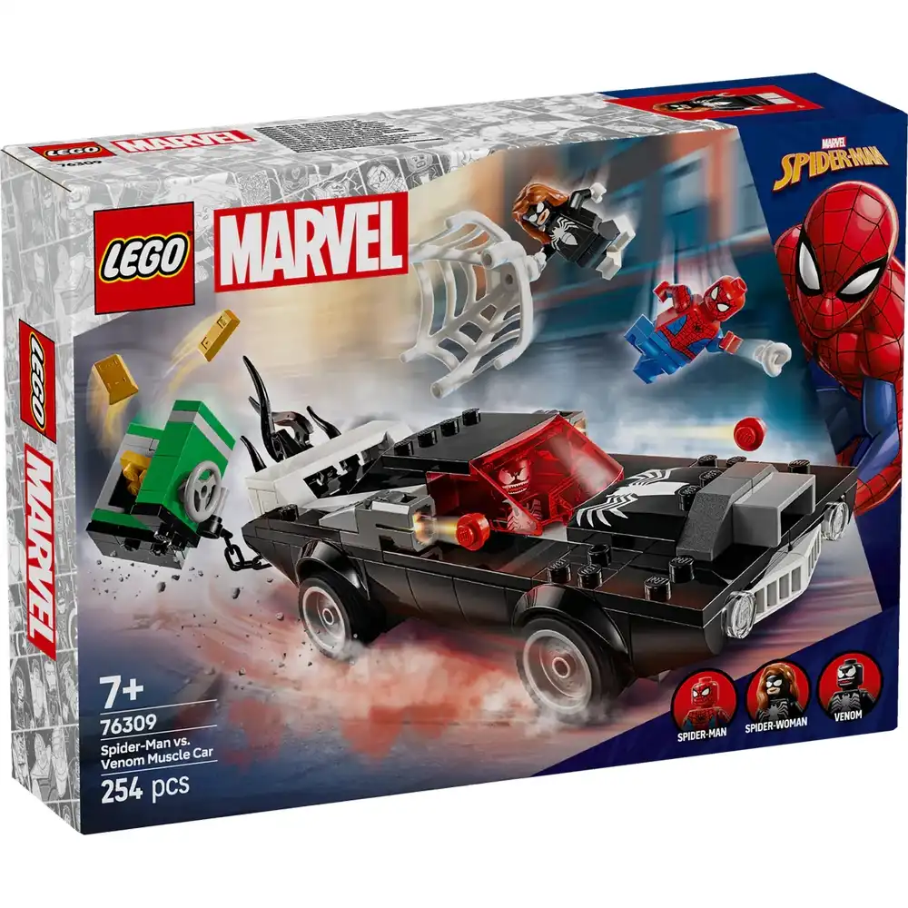 LEGO - Marvel SpiderMan vs. Venom Muscle Car 254 Pieces - 76309