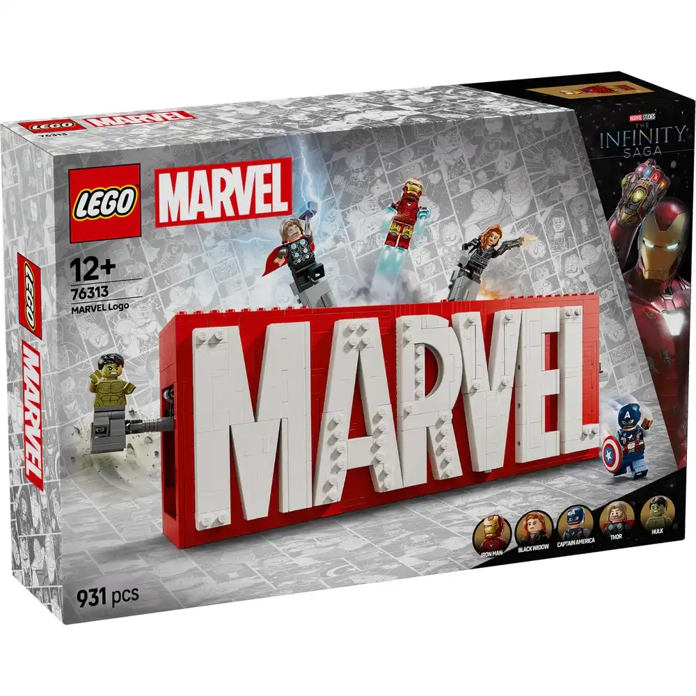 LEGO - Marvel Logo & Avengers Minifigures 931 Pieces - 76313