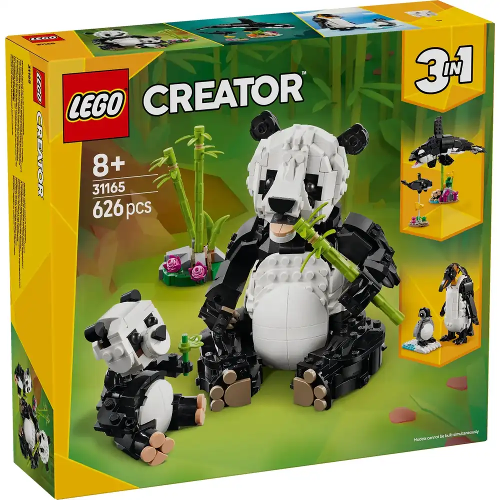 LEGO - Creator 3 in 1 Wild Animals Family: Panda Family 626 Pieces - 31165