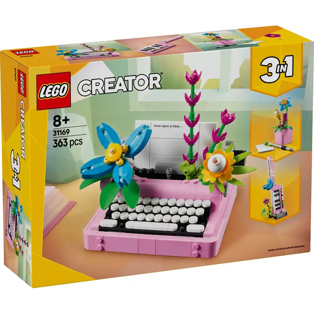 LEGO - Creator 3 in 1 Typewriter with Flowers 363 Pieces - 31169