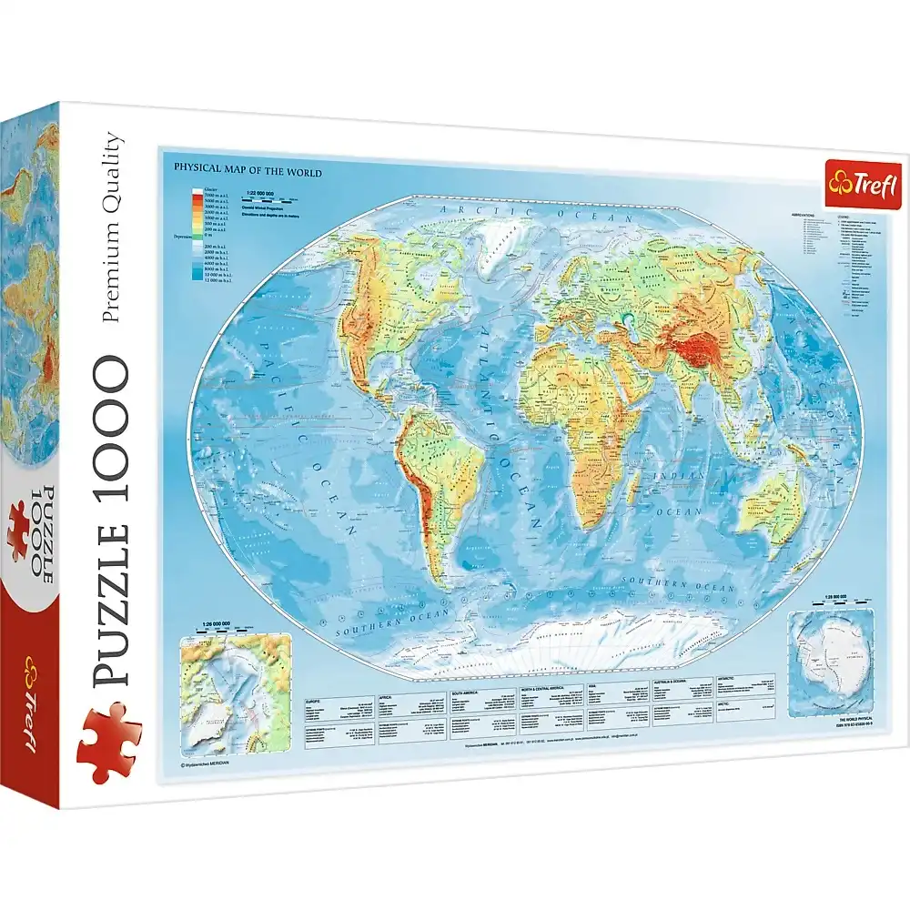 Trefl - Map of the World 1000 Pieces - 10463