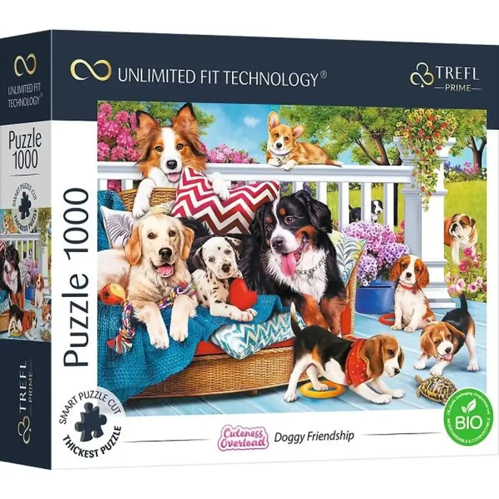 Trefl - Prime Cuteness Overload: Doggy Friendship Puzzle 1000 Pieces - 10698