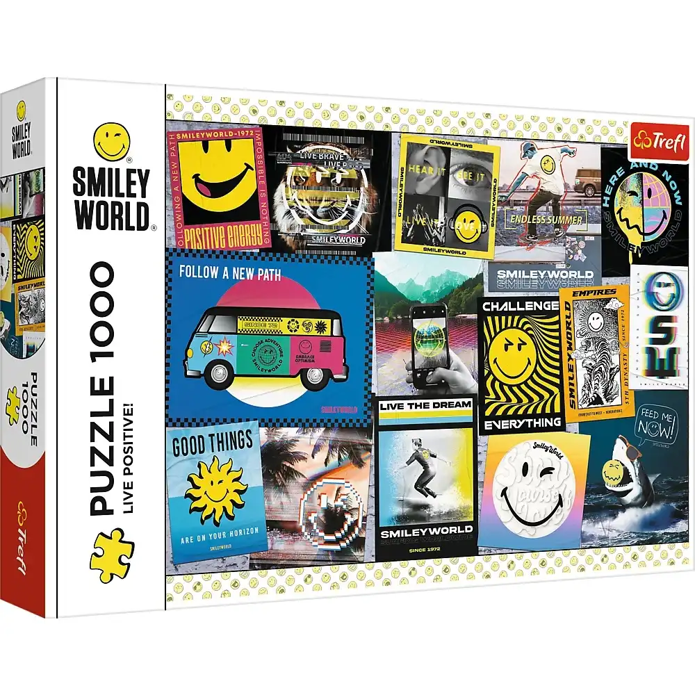 Trefl - Smiley World Live Positively! Puzzle 1000 Pieces - 10729