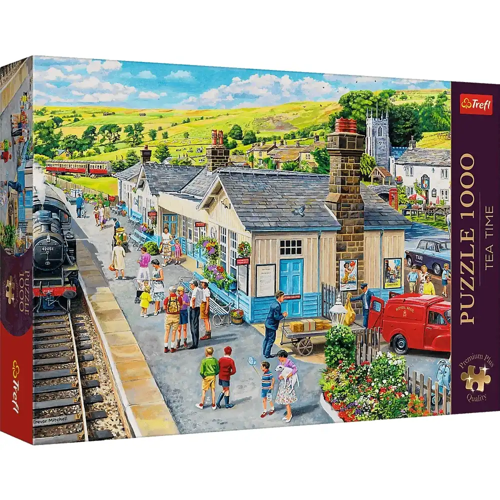 Trefl - Tea Time Train Station Premium Puzzle 1000 Pieces - 10810