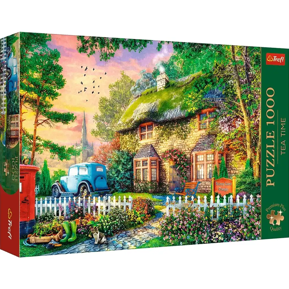 Trefl - Tea Time: Stoney Lane Cottage Premium Puzzle 1000 Pieces - 10852