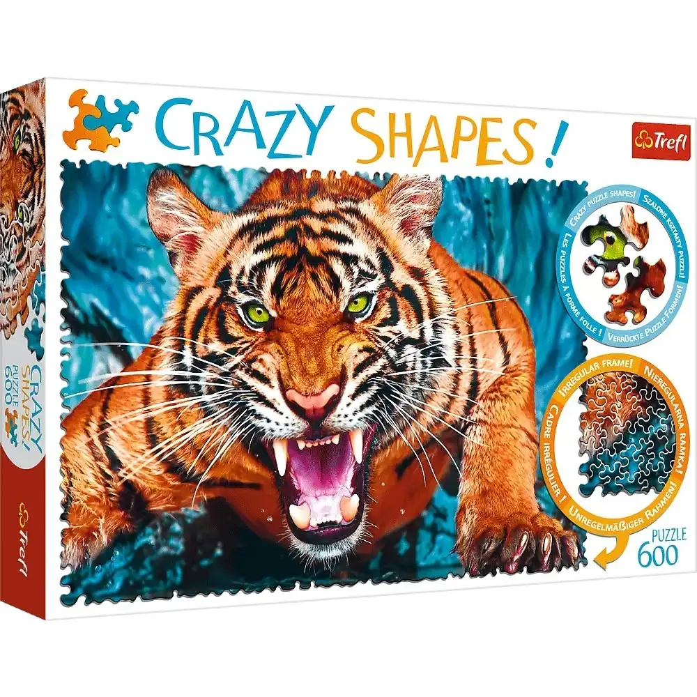 Trefl - 600 Pcs Jigsaw Facing a Tiger - 11110