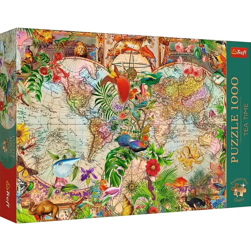 Trefl - Tea Time: Ancient World Map Premium Puzzle 1000 Pieces - 12077