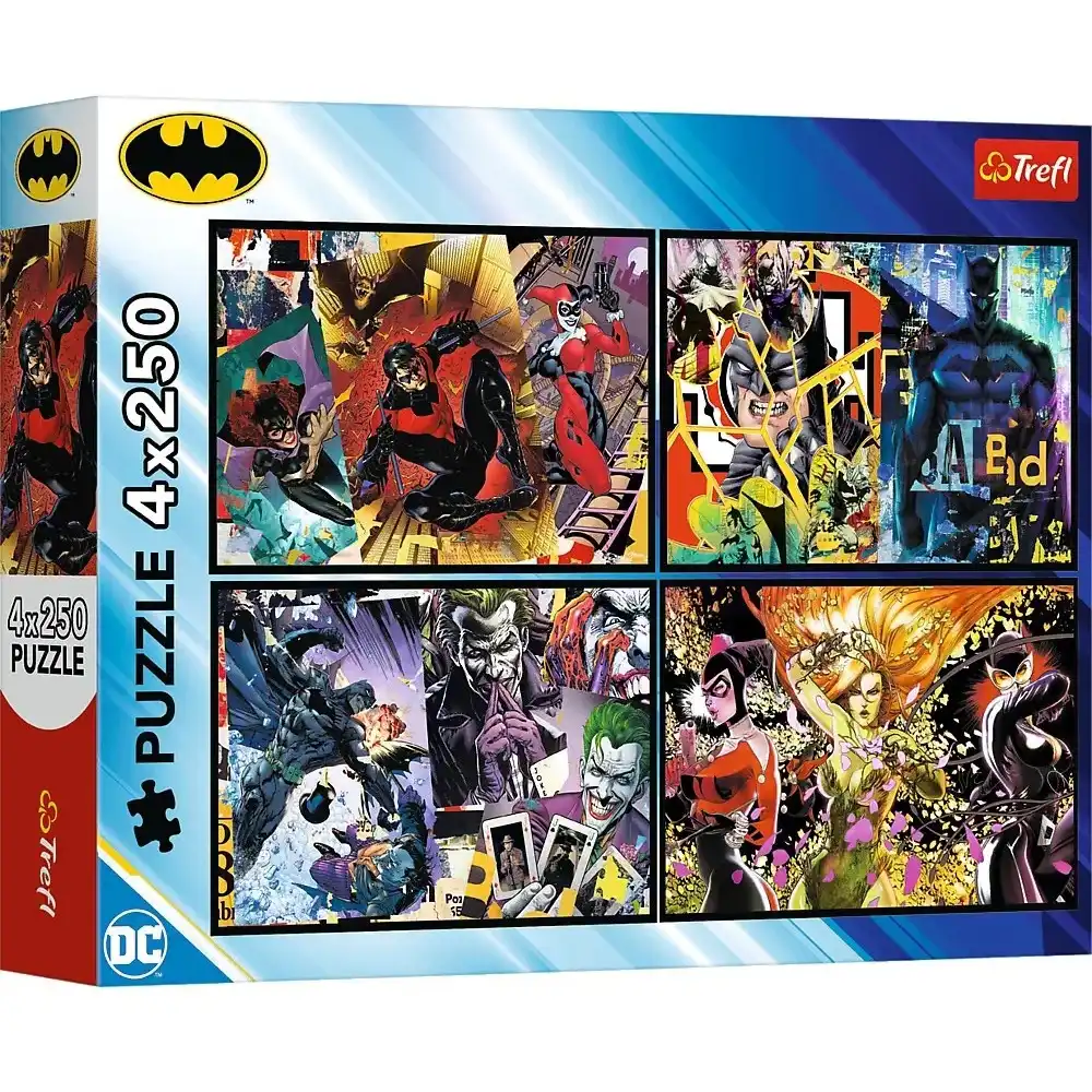 Trefl - Puzzle 4x250 Batman in action - 13310