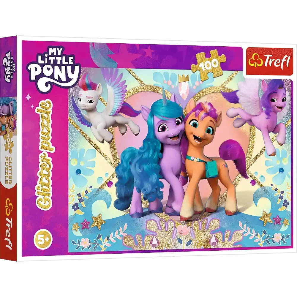 Trefl - Hasbro My Little Ponies: Shiny Ponies 100 Pieces - 14831