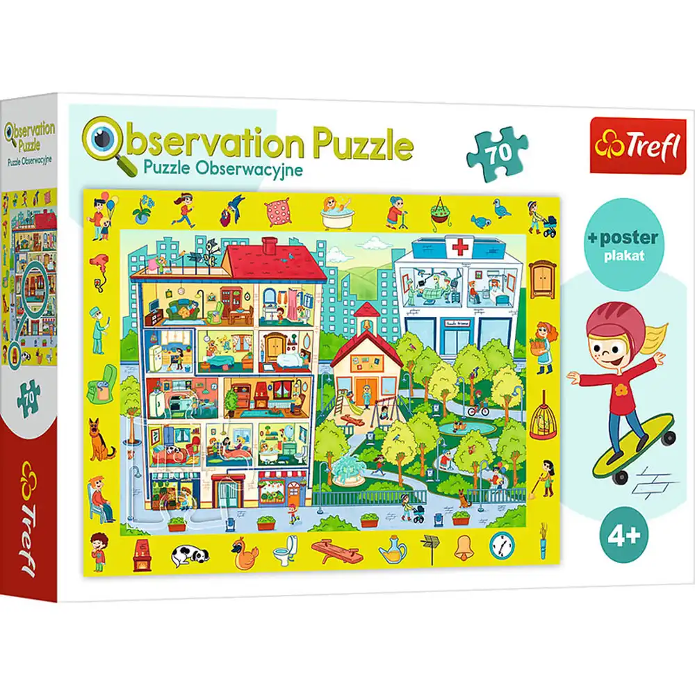 Trefl - 70 Pieces Visit the Town Puzzle - 15534