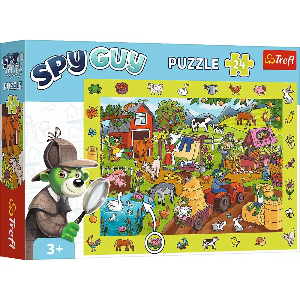 Trefl - Spy Guy: Farm The Treflik Family Puzzle 24 Pieces - 15589