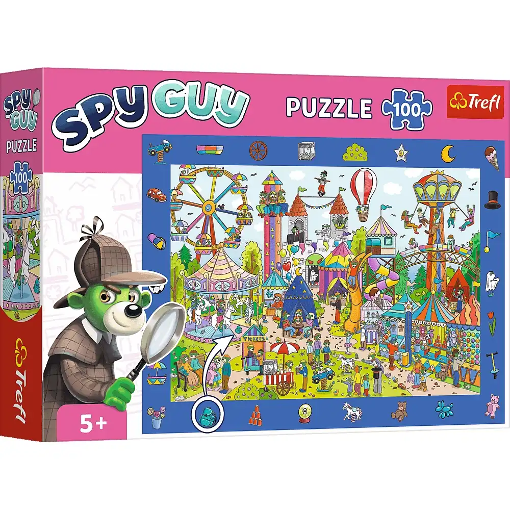 Trefl - Spy Guy: Amuseum Park The Treflik Family Puzzle 100 Pieces - 15592