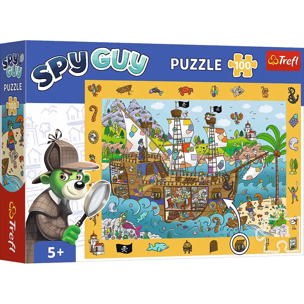 Trefl - Spy Guy: Pirate Ship The Treflik Family Puzzle 100 Pieces - 15594
