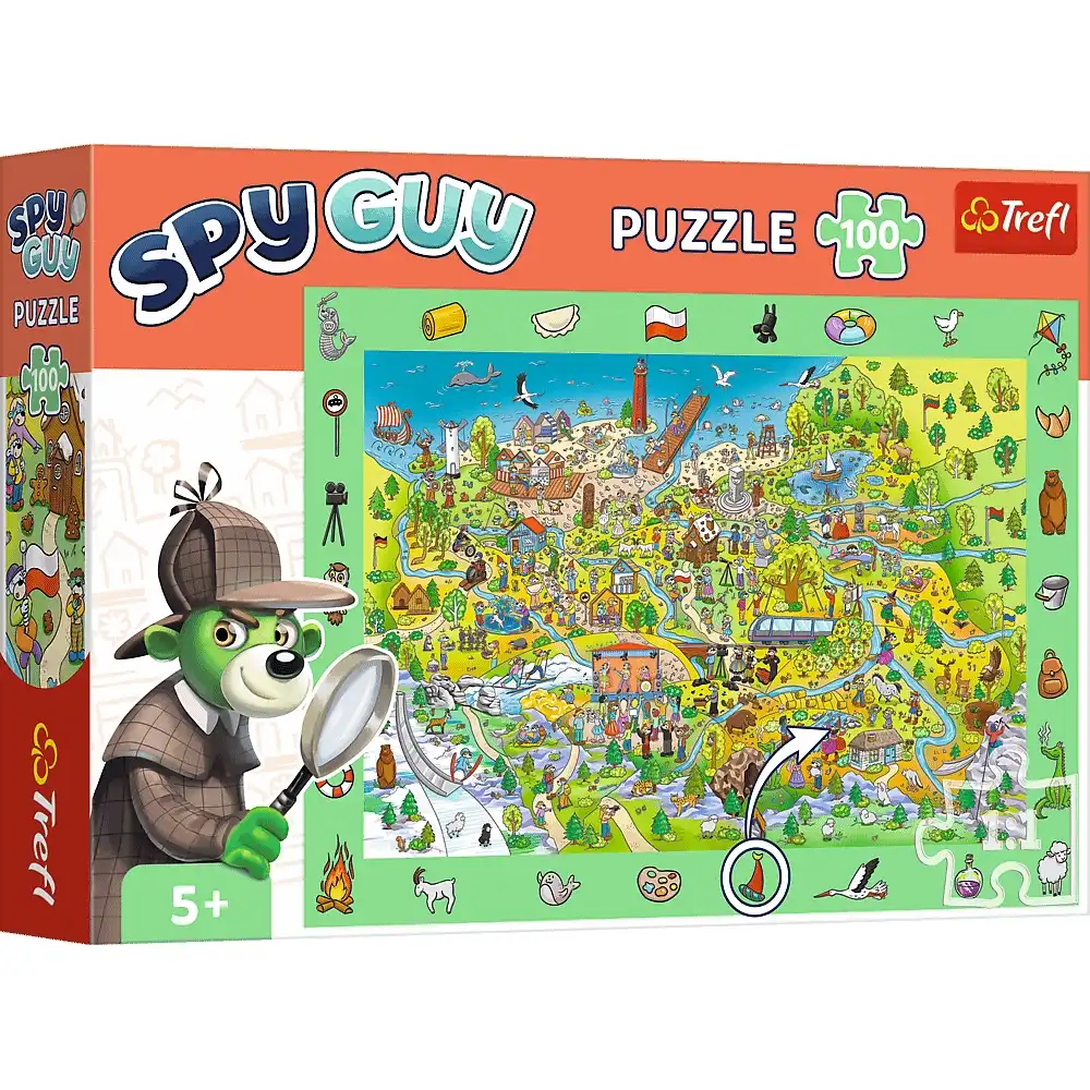 Trefl - Spy Guy: Poland The Treflik Family Puzzle 100 Pieces - 15596