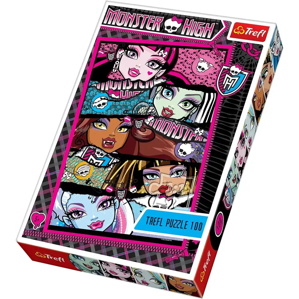 Trefl - Ghastly Students Monster High Brikker Puzzle 100 Pieces - 16203