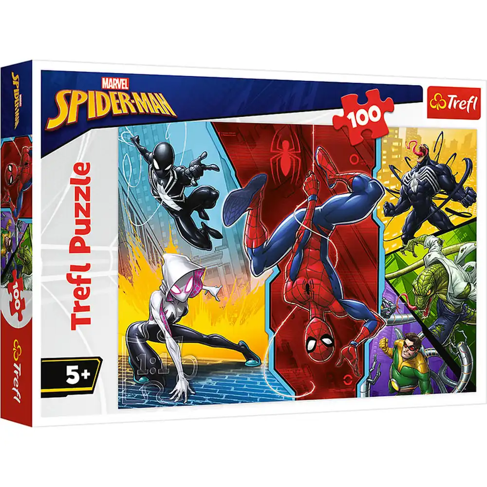 Trefl - 100 Pieces Spiderman Upside down Puzzle - 16347