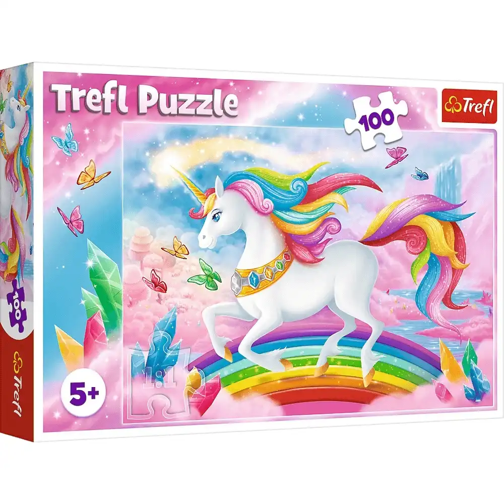 Trefl - Into The Crystal World Of Unicorns Puzzle 100 Pieces - 31309