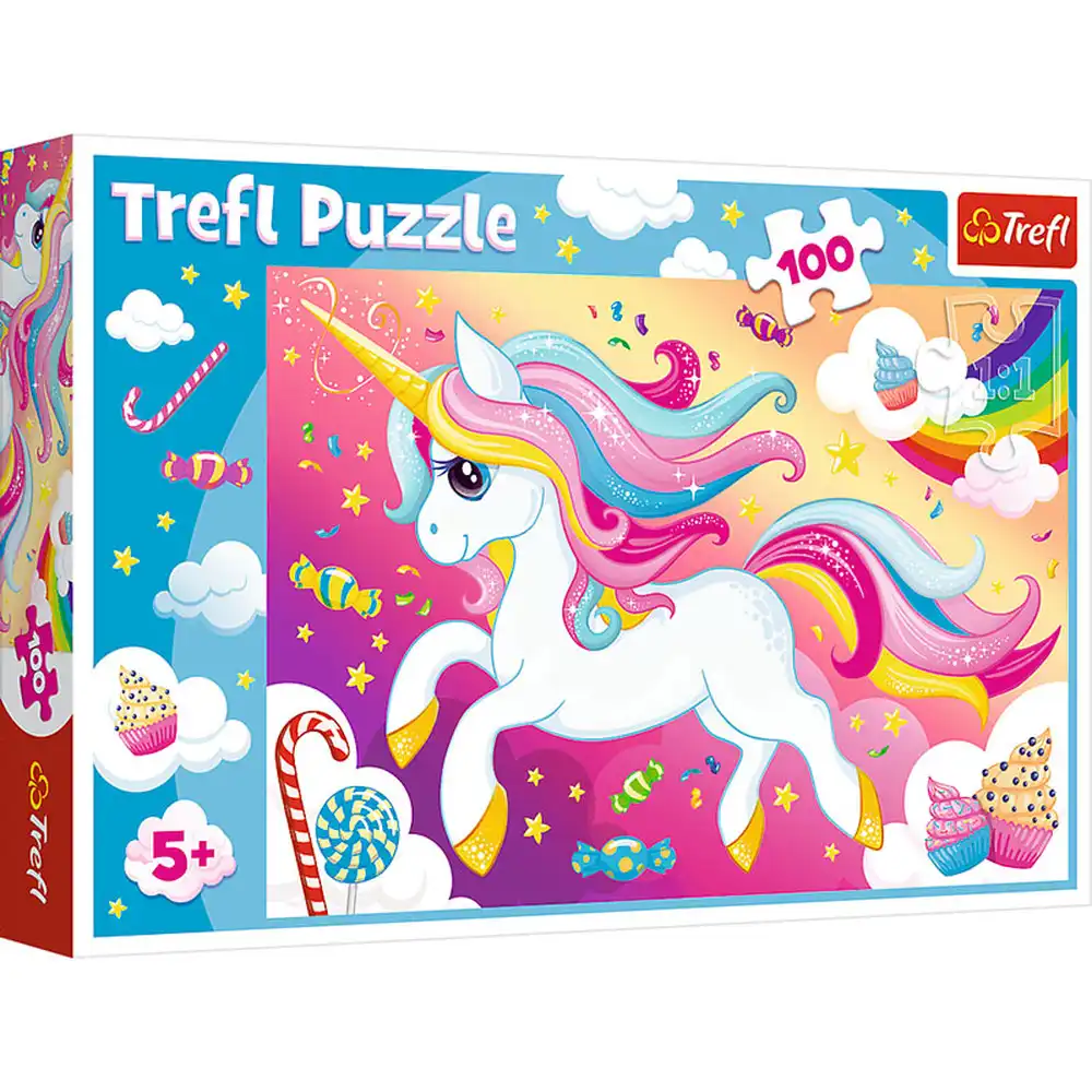 Trefl - 100 Pieces Beautiful Unicorn Puzzle - 16386