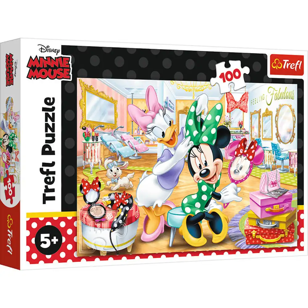 Trefl - Minnie at the Beauty Salon Puzzle 100 Pieces - 16387