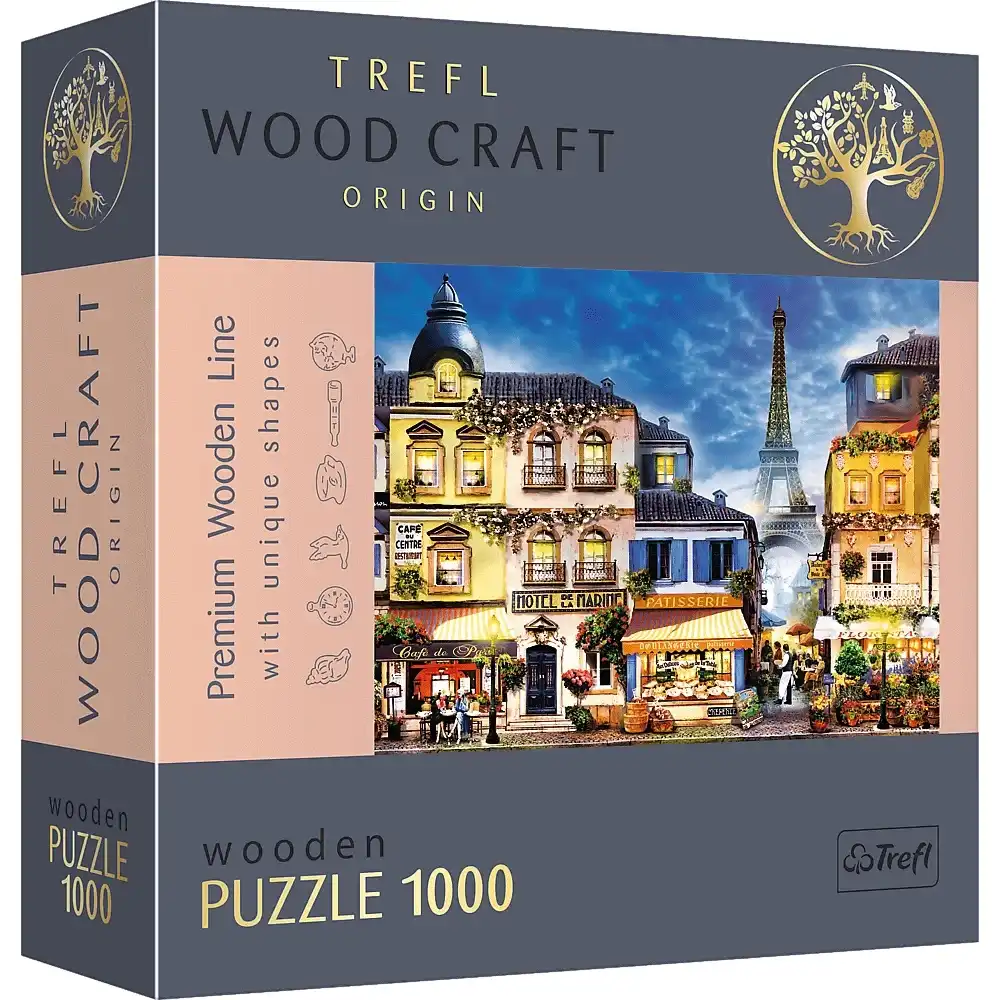 Trefl - Wood Craft French Alley Wooden Puzzle 1000 Pieces - 20142