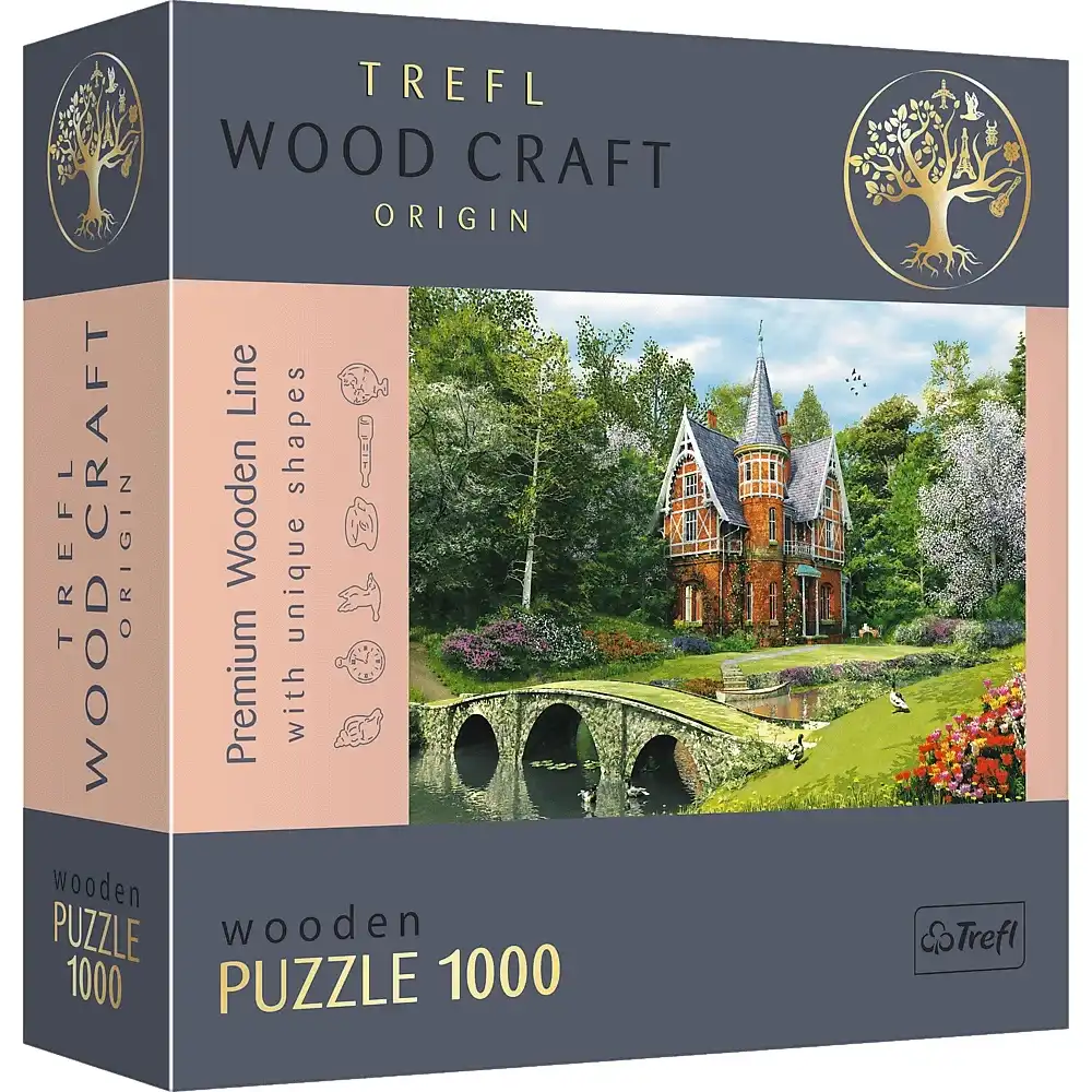 Trefl - Wood Craft Victorian House Wooden Puzzle 1000 Pieces - 20145