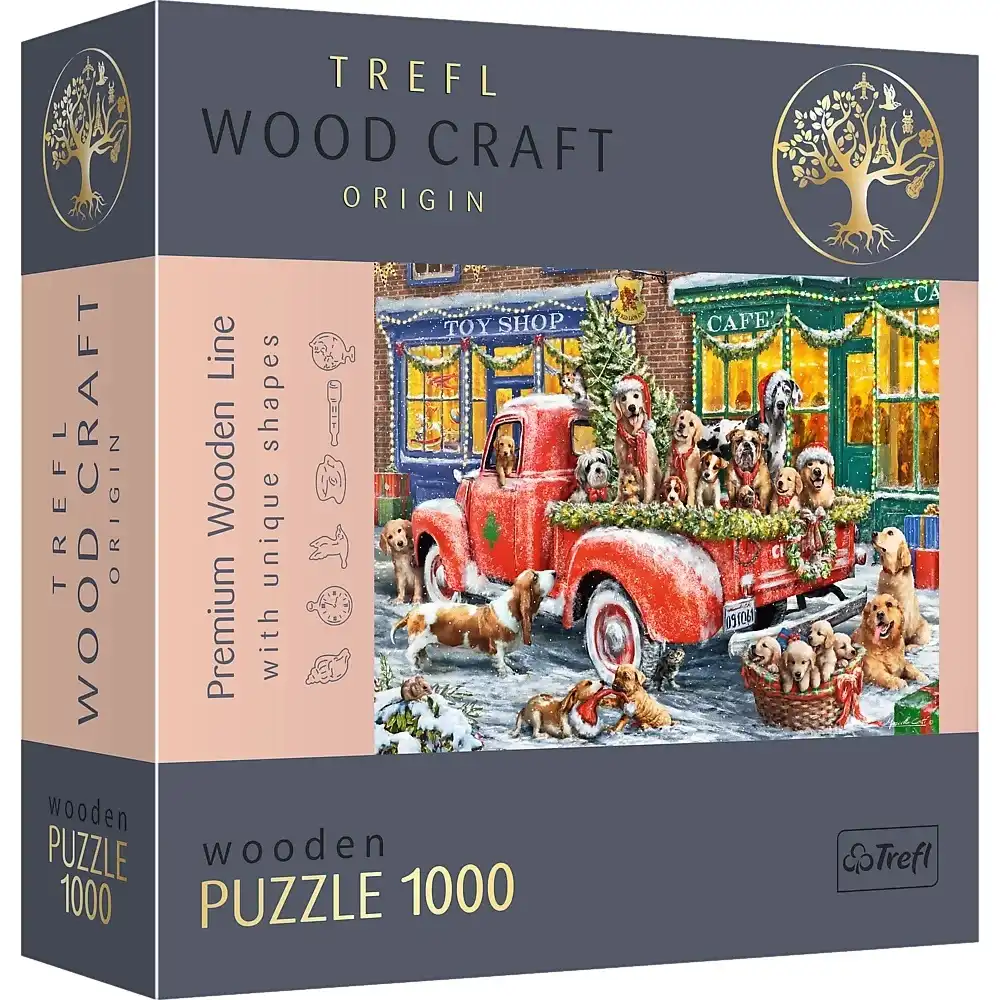 Trefl - Wood Craft Santa's Little Helpers Wooden Puzzle 1000 Pieces - 20170
