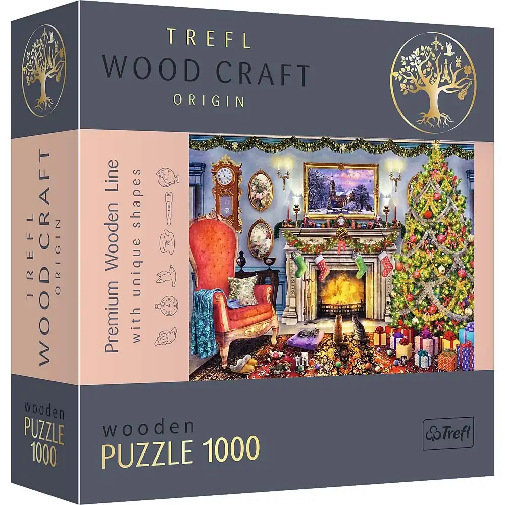 Trefl - Wood Craft By The Fireplace Wooden Puzzle 1000 Pieces - 20171