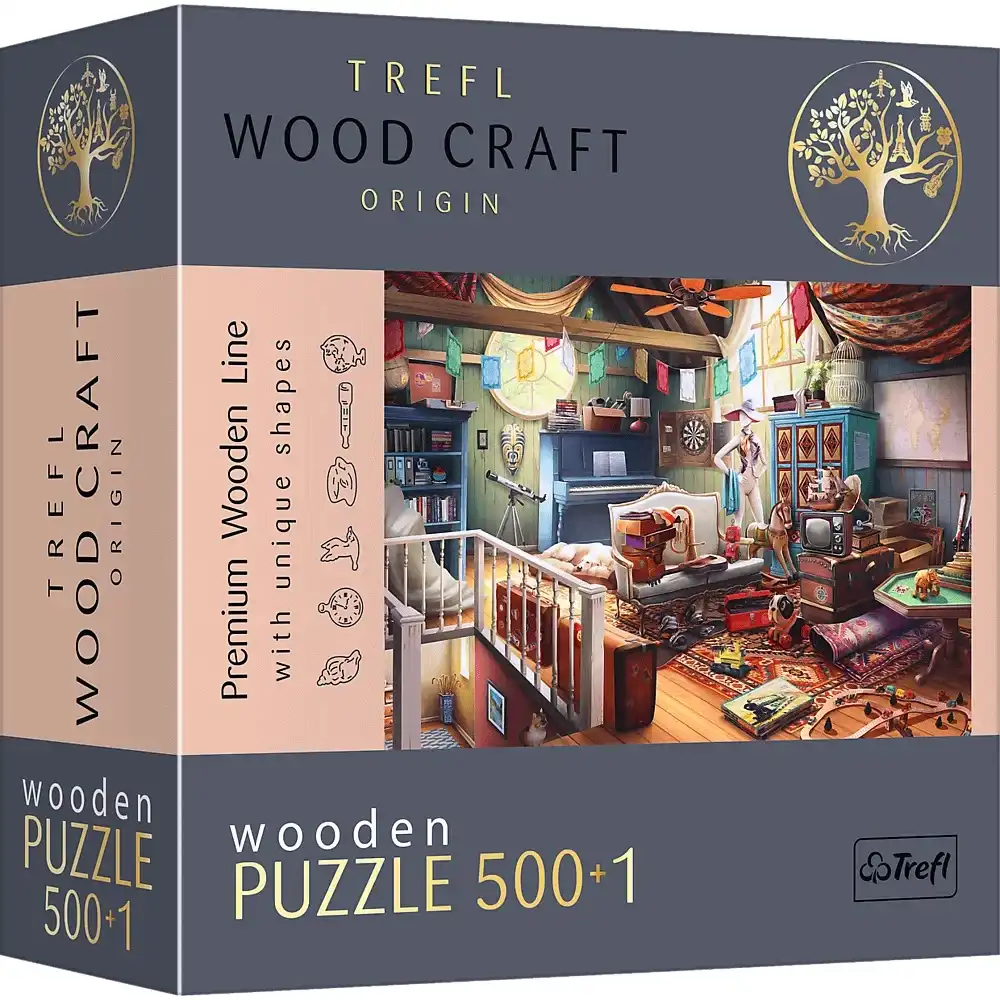 Trefl - Wood Craft Treasures in the Attic Wooden Puzzle 500+1 Pieces - 20179