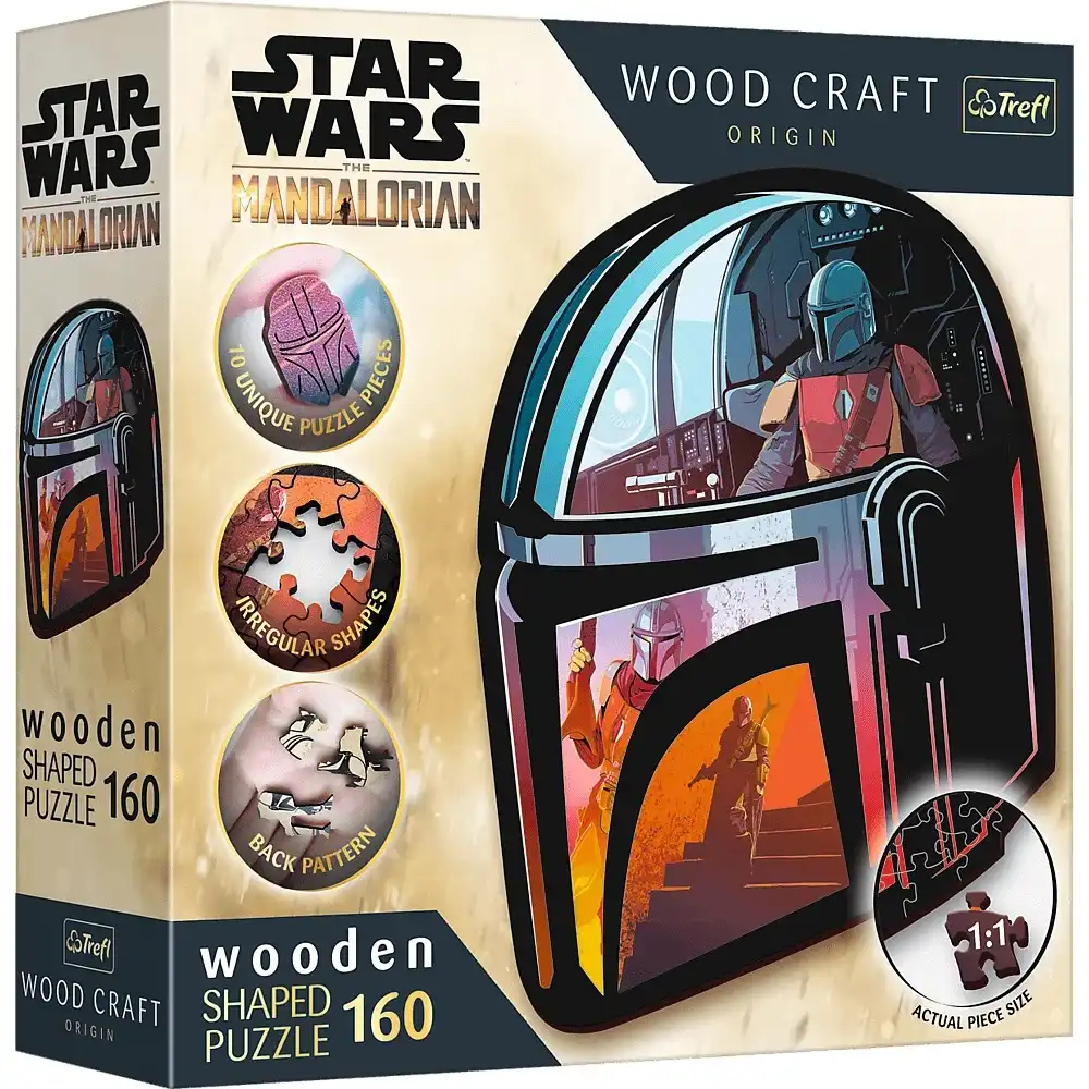 Trefl - Wood Craft Star Wars The Mandalorian Wooden Puzzle 160 Pieces - 20186