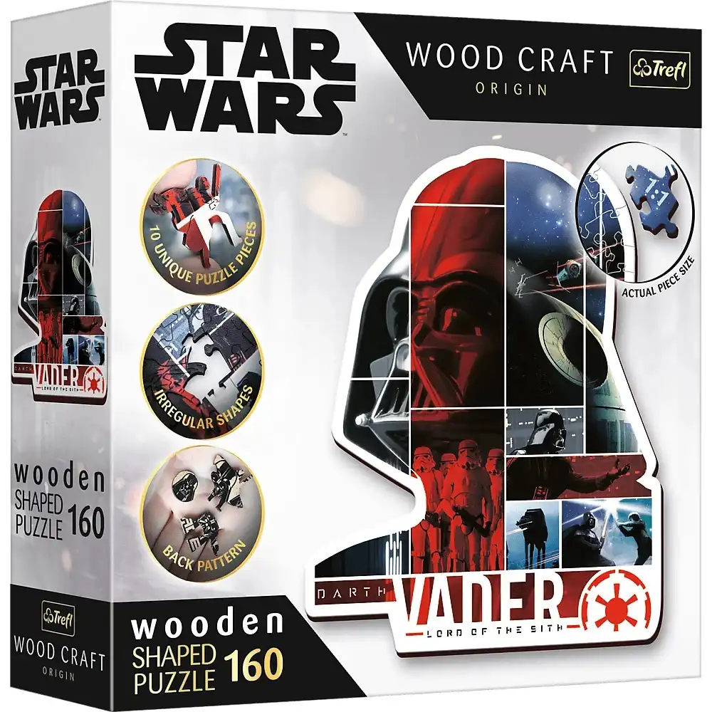 Trefl - Wood Craft Origin Star Wars Darth Vader Wooden Puzzle 160 Pieces - 20190