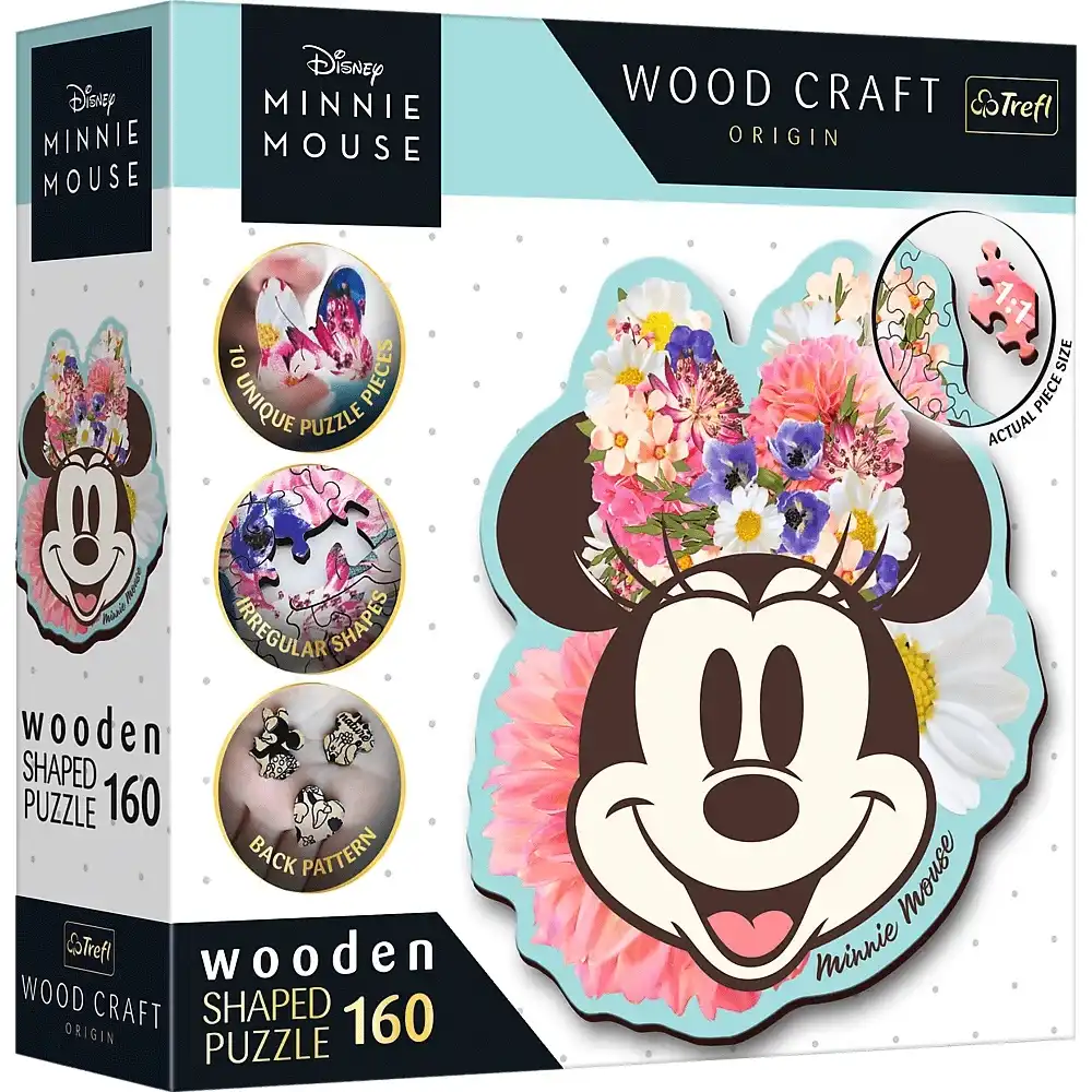 Trefl - Wood Craft Stylish Minnie Mouse Wooden Puzzle 160 Pieces - 20193