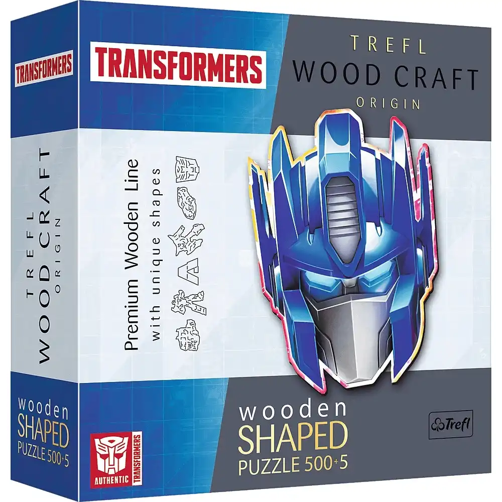 Trefl - Wood Craft Autobot: Optimus Prime Wooden Puzzle 500+5 Pieces - 20195
