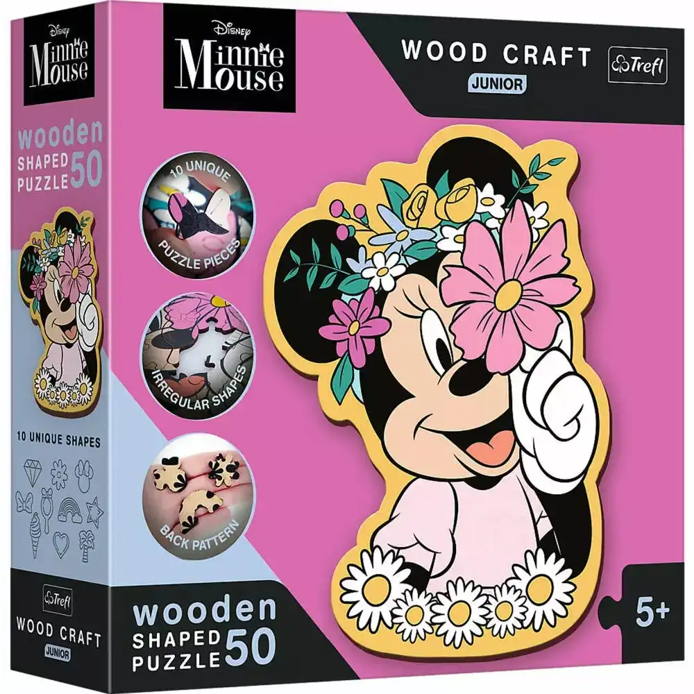 Trefl - Wood Craft Junior Minnie's World Puzzle 50 Pieces - 20200