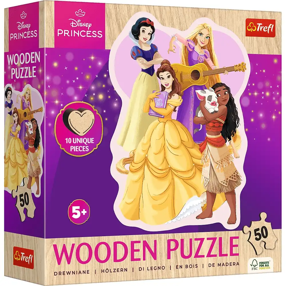 Tref - Disney Princes Wooden Puzzle 50 Pieces - 20257