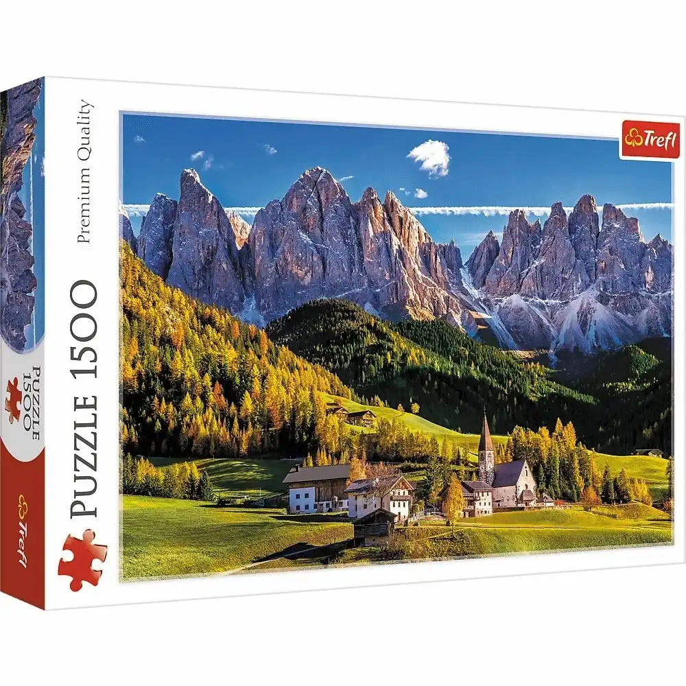 Trefl - 1500 Pieces Jigsaw Puzzle Val di Funes Valley Dolomites Italy - 26163