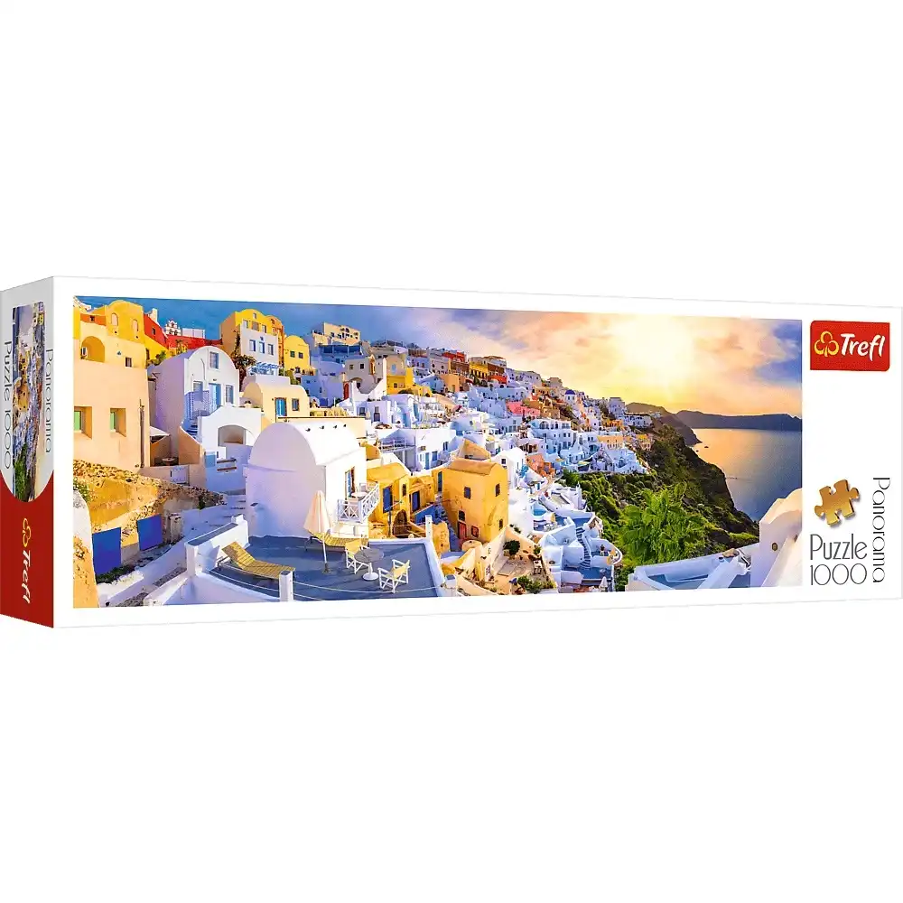 Trefl - Sunset in Santorini Greece Panorama Puzzle 1000 Pieces - 29054