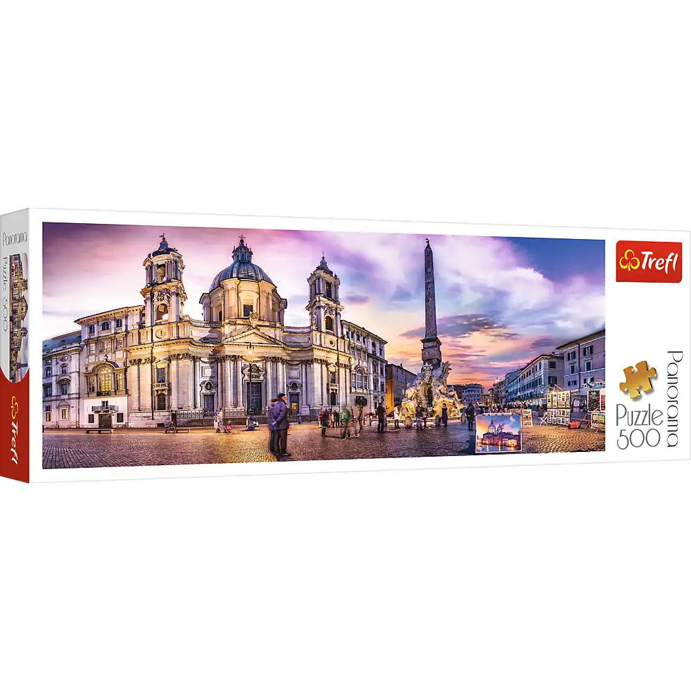 Trefl - Piazza Navona Rome Panorama Puzzle 500 Pieces - 29501