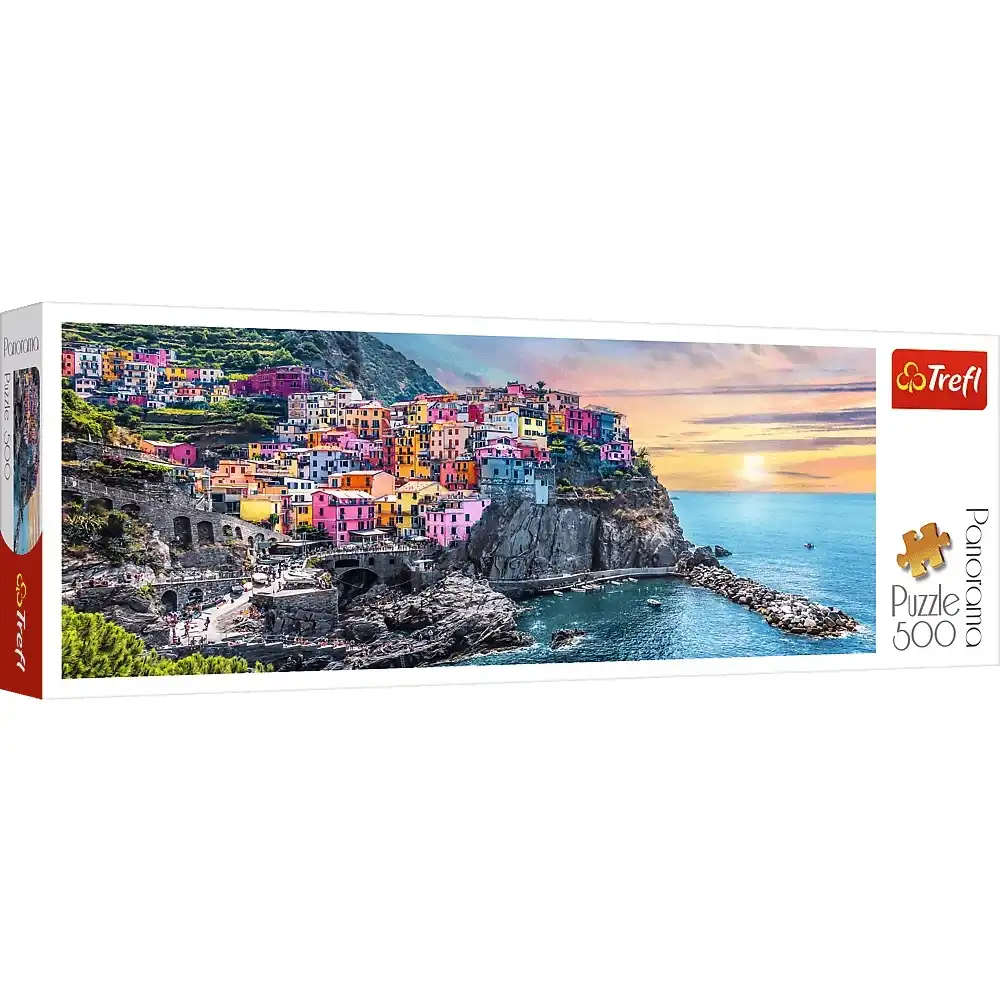 Trefl - Vernazza at Sunset, Italy Panorama Puzzle 500 Pieces - 29516