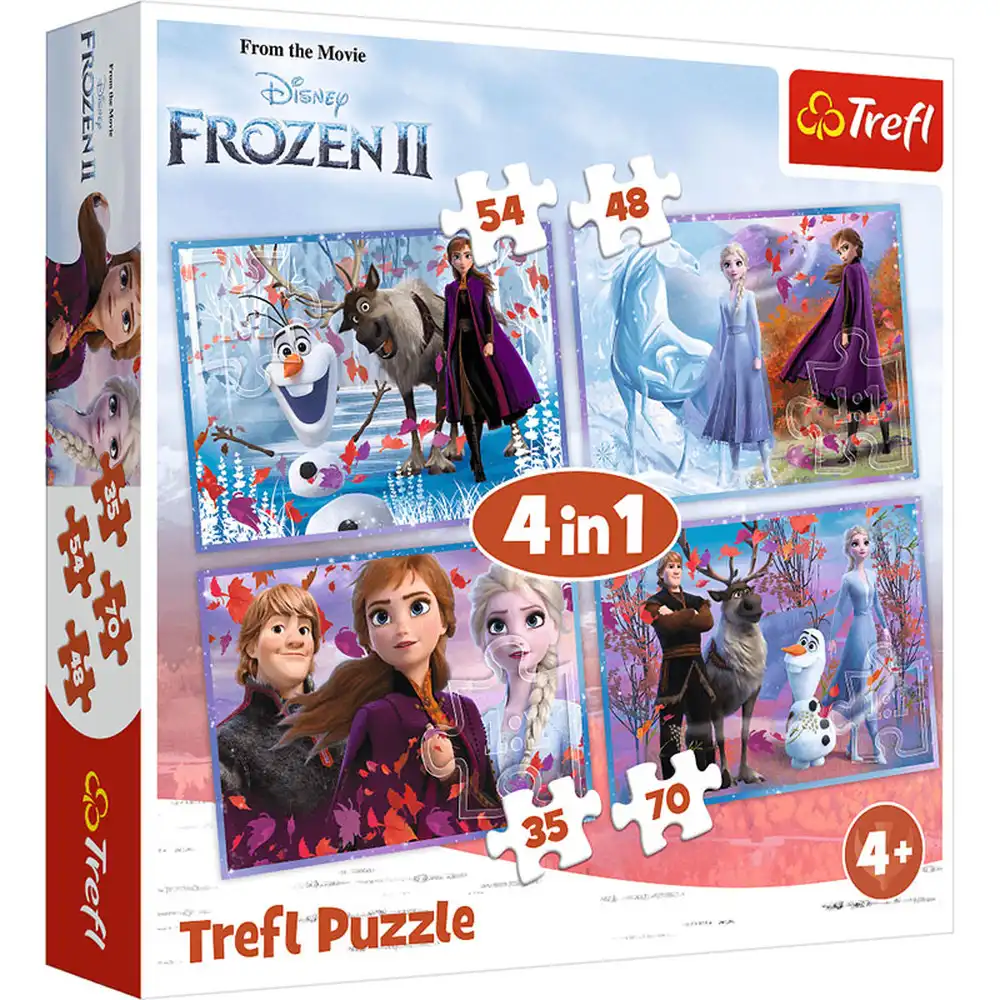 Trefl - Frozen 2 4 in 1 Journey Into The Unknown (35+48+54+70) Pieces - 34323