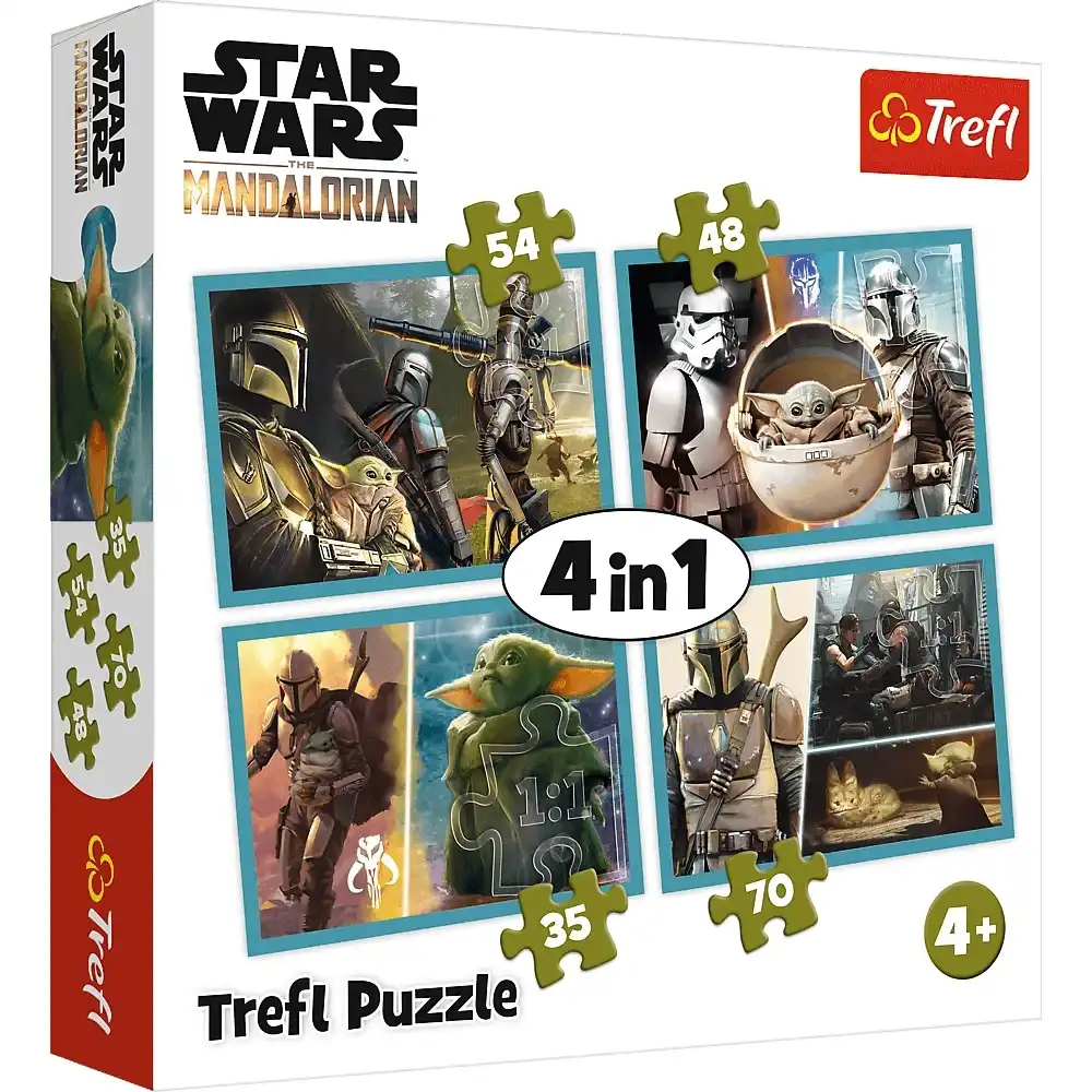 Trefl - Star Wars Mandalorian 4 in 1 Puzzle (35+48+54+70) Pieces - 34397