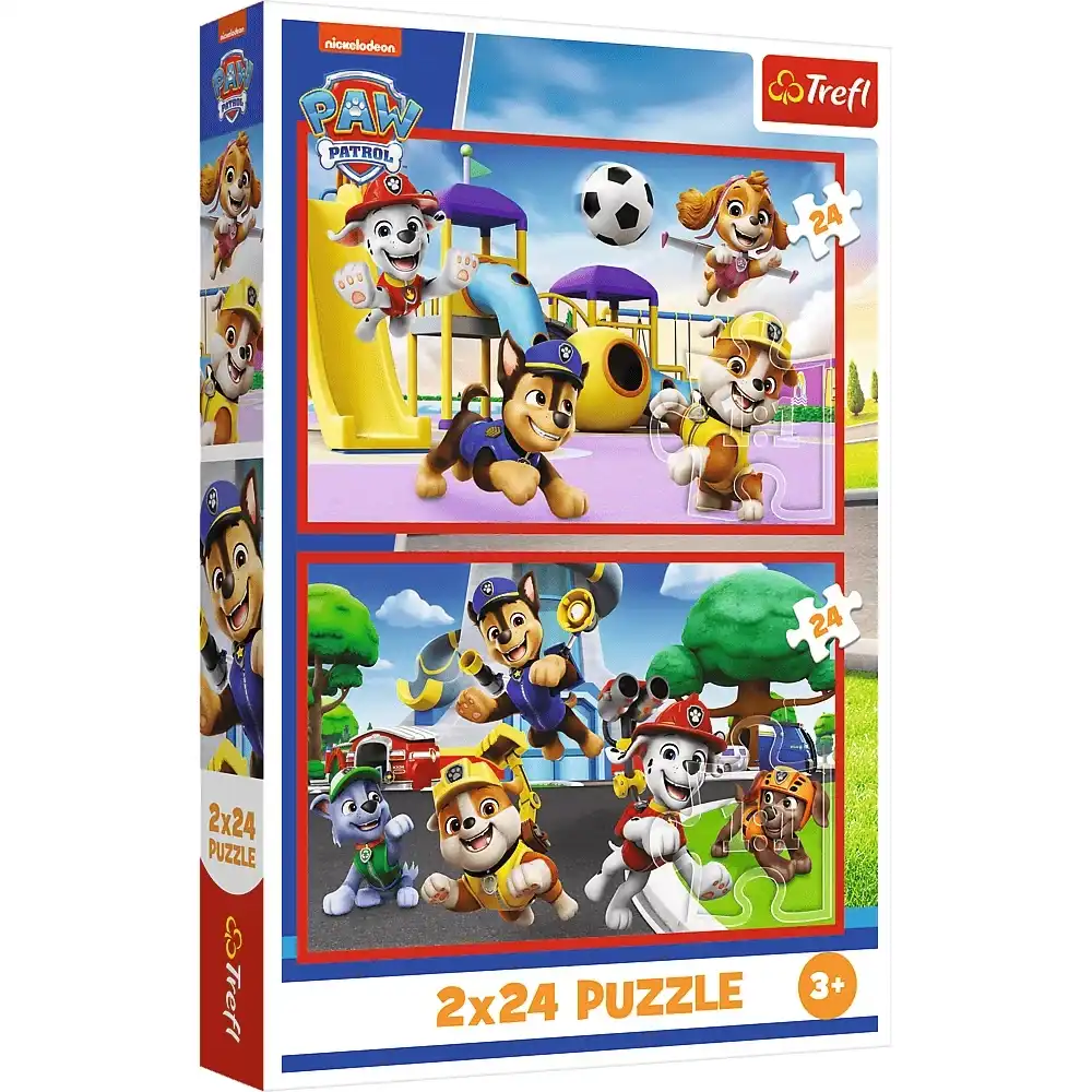 Trefl - Paw Patrol Dog Fun Day Puzzle 2x24 Pieces - 34434