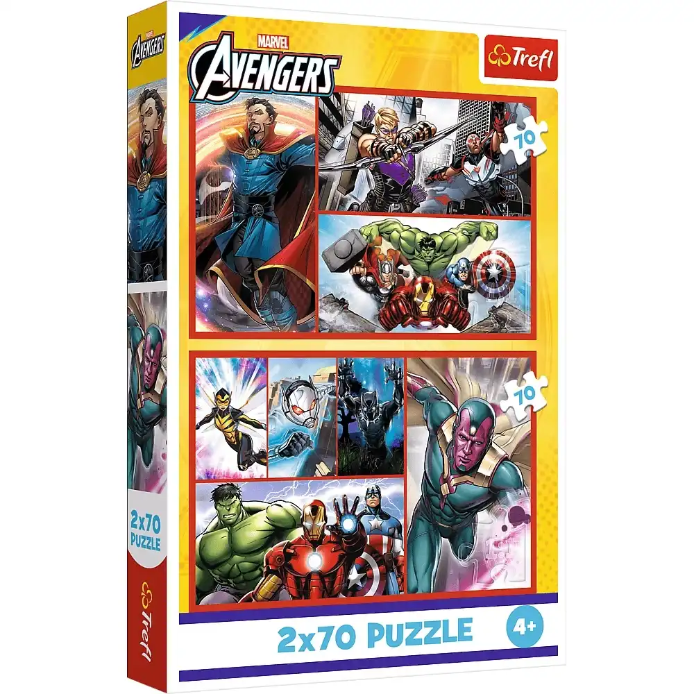 Trefl - Marvel Become a Hero Puzzle 2x70 Pieces - 34439